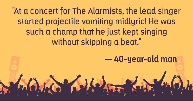 The Alarmists projectile vomit